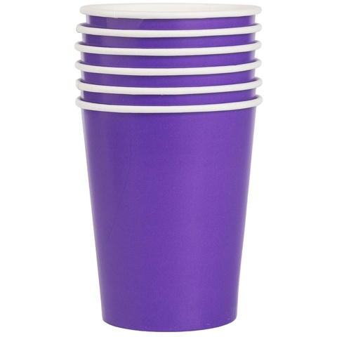 Стакан фиолетовый 250мл 6шт