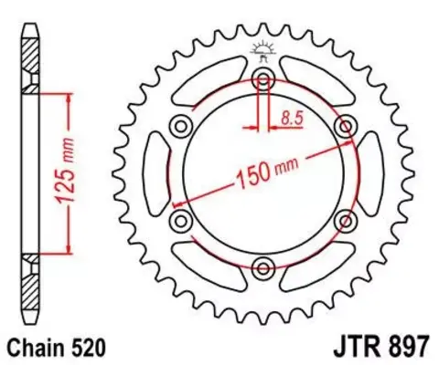 Звезда ведомая JTR897 41