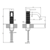 Gessi 316 Смеситель для раковины на 1 отверстие, без донного клапана, излив 123мм, цвет: brushed black metal pvd 54302#707