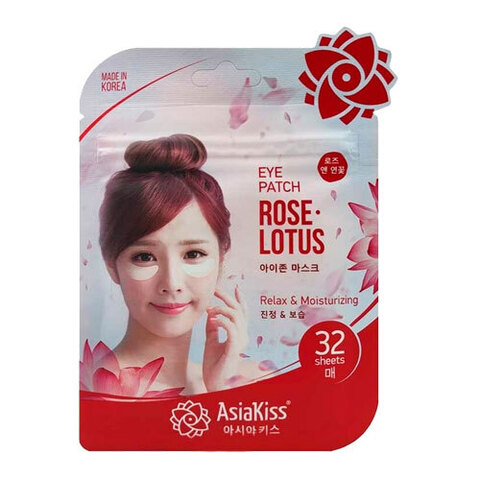 AsiaKiss Rose And Lotus Eye Patch - Патчи для области под глазами с экстрактом розы и лотоса