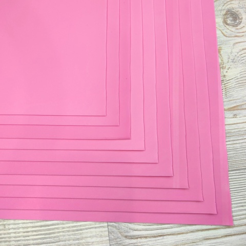 Фоамиран для творчества 1мм зефирный  размер 60х70см/цвет розовый (10шт)