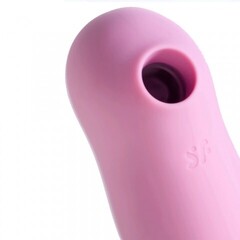 Вакуумный стимулятор клитора с вибрацией  Satisfyer Cotton Candy лиловый