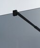 Cezares LIBERTA-L-1-25-GR-NERO Душевая перегородка, стекло графит, профиль чёрный, 246x1950 мм