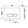 Duravit A1 217х146,5 мм, Клавиша смыва двойной смыв, пластик, цвет черный матовый