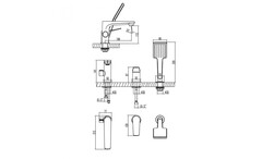 Смеситель для ванны Lemark Bronx - LM3745BL