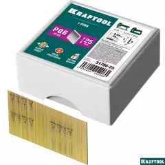 KRAFTOOL тип 23GA (P0.6) 25 мм, 10 000 шт, шпильки для нейлера (31786-25)