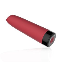 Красный мини-вибратор Awaken со скошенным кончиком - 10 см. - 