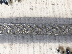 Тесьма с напылением на сетке, ш. 3см