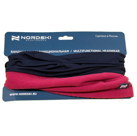 Теплый Бафф Nordski Hybrid Navy Berry