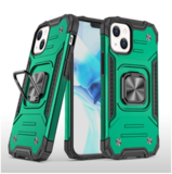 Противоударный чехол Strong Armour Case с кольцом для iPhone 15 (Зеленый)