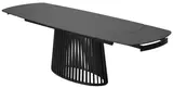 фото 6 Стол DESIO 180 PURE BLACK SOLID CERAMIC Черный мрамор матовый, керамика/Черный каркас, DISAUR на profcook.ru