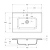 BelBagno KEP-70-GRN Столешница из керамогранита 716х468 KEP-70-GRN Granito