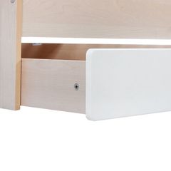 Кровать детская СКВ-9 Птички, опуск.бок.,маятник,4 ящика, (бежевый-белый)