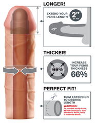 Телесная насадка Mega 2 Extension - 20 см. - 