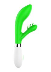 Зеленый вибратор-кролик Agave - 23 см. - 