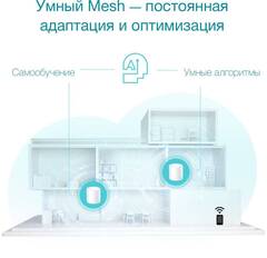 TP-Link Deco X50(2-pack) Домашняя Mesh Wi-Fi 6 система AX3000, до 574 Мбит/с на 2,4 ГГц + до 2402 Мбит/с на 5 ГГц