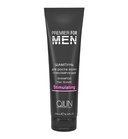 OLLIN premier for men шампунь для роста волос стимулирующий 250мл/ shampoo hair growth stimulating