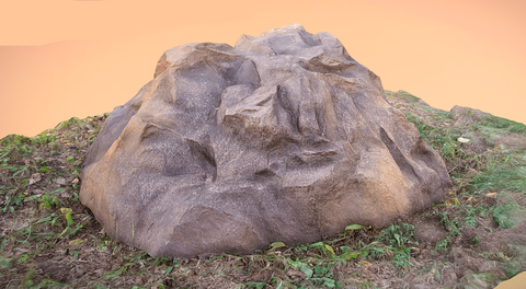 Крышка люка Искусственный камень Люкс D100/50 - коричневый
