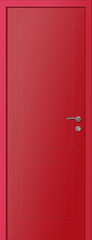Дверь влагостойкая пластиковая KAPELLI multicolor Ф2К RAL 3020 Красный + коробка