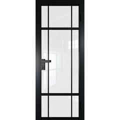 Алюминиевая дверь 8AG чёрная матовая RAL9005 остеклённая
