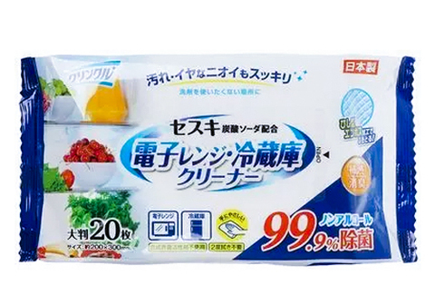 Влажные салфетки для микроволновых печей и холодильников, 20шт