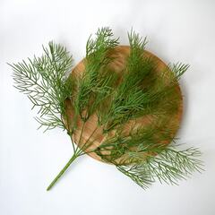 Аспарагус, искусственная зелень, цвет Зеленый, 5 веток, 38 см, набор 2 букета