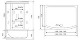 Душевая кабина Timo Standart 150*88*220  (T-1150)