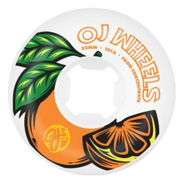 Колёса для скейтборда OJ From Concentrate Hardline 101A (White/Orange)