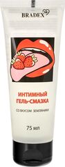 Интимный гель-смазка Bradex со вкусом земляники - 75 мл. - 