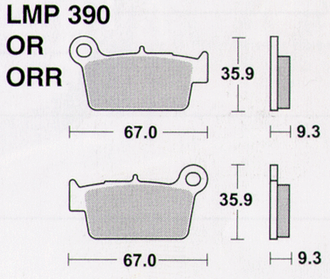 Колодки дискового тормоза AP Racing LMP390 ORR (FDB2162 / FA367)