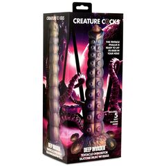 Фантазийный фаллоимитатор Deep Invader Tentacle Ovipositor Silicone Dildo with Eggs - 22,9 см. - 