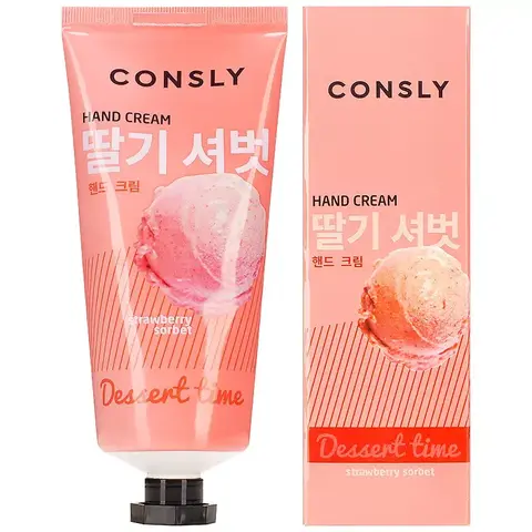 Consly Dessert Time Strawberry Sorbet Hand Cream Крем для рук с ароматом клубничного сорбета