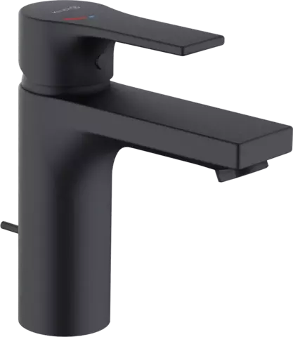 Kludi ZENTA SL 482933965 Однорычажный смеситель для раковины 100, донный клапан; черный мат;  EcoPlus