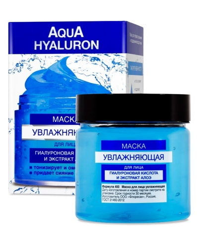 Флоресан AQUA HYALURON Маска для лица увлажняющая с экстрактом алоэ,150мл Ф-400