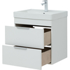 Aquanet 312424 Тумба с раковиной Ирис new 60 подвесная 1 ящ. 2 фасада цв.белый глянец (312424)