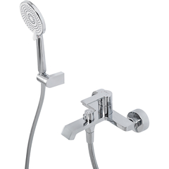 BelBagno AURORA-VASM-CRM AURORA Смеситель для ванны и душа в комплекте с ручным душем, шлангом и держателем, хром AURORA-VASM-CRM фото