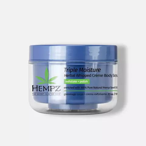 Скраб для тела HEMPZ Triple Moisture Herbal Whipped Creme Body Scrub 176 г.