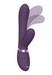 Фиолетовый вибромассажер-кролик Tani - 21,5 см. - 