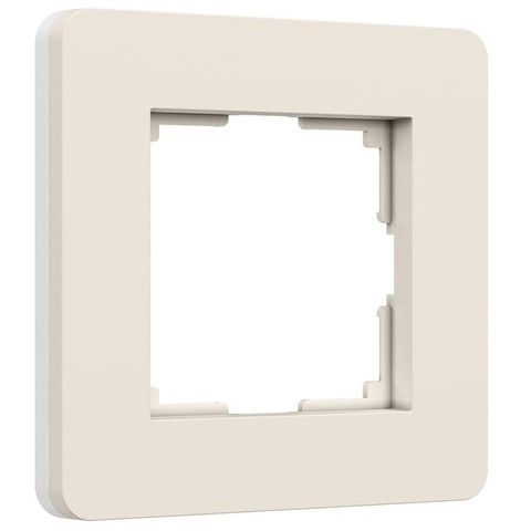 Рамка на 1 пост. Цвет Айвори/белый soft-touch. Werkel(Веркель). Split. a067251 / W0013066