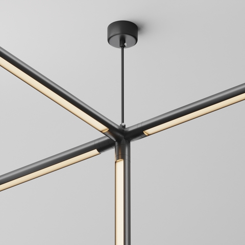 Х-образный вертикальный коннектор для системы с вводом питания Maytoni SHELF CA019L4C-P-B