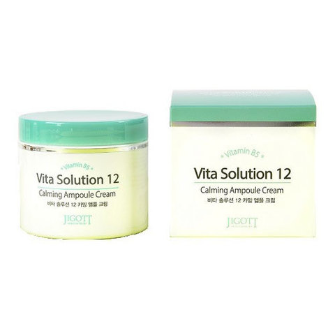 Jigott Vita Solution 12 Calming Ampoule Cream - Крем успокаивающий ампульный