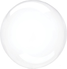 К Deco Bubble (Бабл), 18''/45 см, Прозрачный, Плоский, 1 шт. (В черной упаковке)