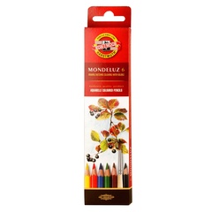 Карандаши акварельные KOH-I-NOOR MONDELUZ FRUIT 3715, 6 цветов