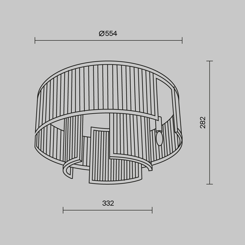 Потолочная люстра Maytoni Frame MOD174CL-06G