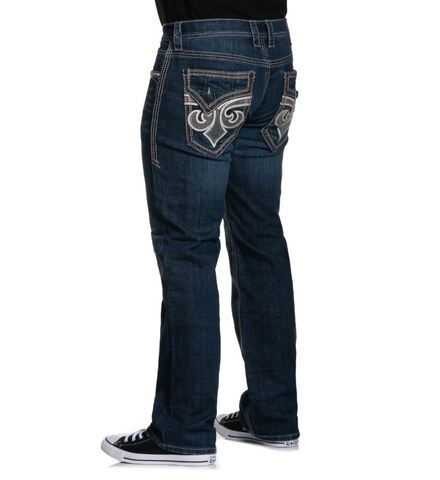 Affliction | Джинсы мужские Blake Alder Jeans 110RS313R сзади слева