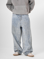 Голубые фактурные джинсы CITY