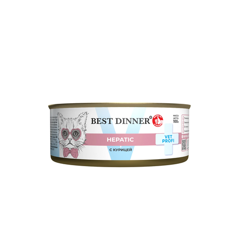 Best Dinner Vet Profi Hepatic с курицей (упаковка 12 шт * 100 г)