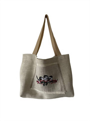 Сумка-шоппер льняная с вышивкой 