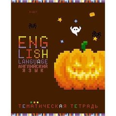 
          Тетрадь предметная "Пиксели. Английский язык", клетка, А5, 40л., скрепка, мелованная бумага, Апплика