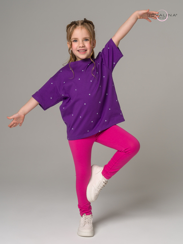 Костюм Мун сердечки фиолет-фуксия